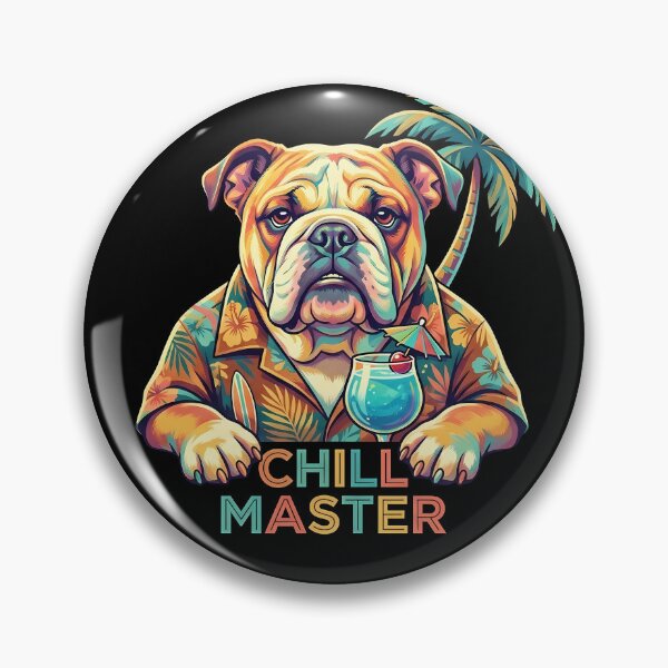 Item preview, Pop Art English Bulldog Summer - Chill Master Beach Dog designed and sold by Pfotenfaden.