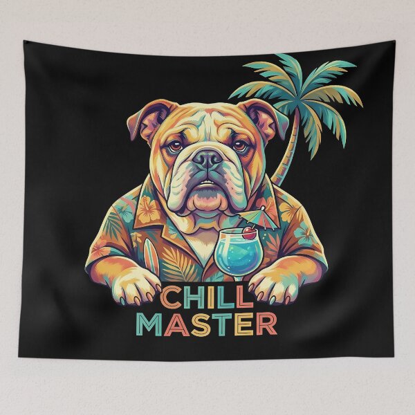 Item preview, Pop Art English Bulldog Summer - Chill Master Beach Dog designed and sold by Pfotenfaden.