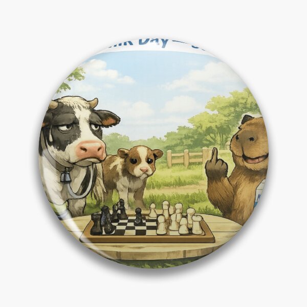 Item preview, World Milk Day Capybara Chess Match designed and sold by sabarinath3421.