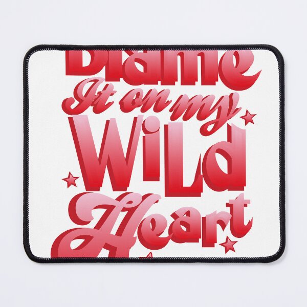 Item preview, Blame It On My Wild Heart Bold Red Retro Typography T-Shirt designed and sold by Atique Creations.