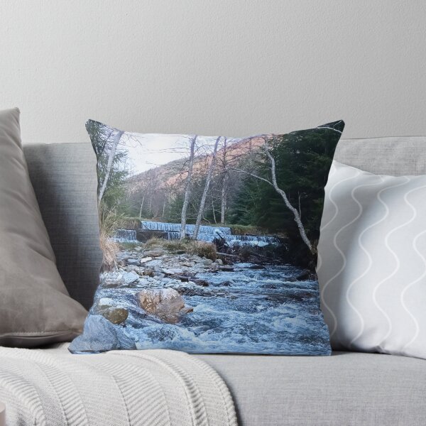 Item preview, Wild Mountain River Through Rocks – Forest Stream Scenic Nature Art from Romania designed and sold by MSMPrintDesign.