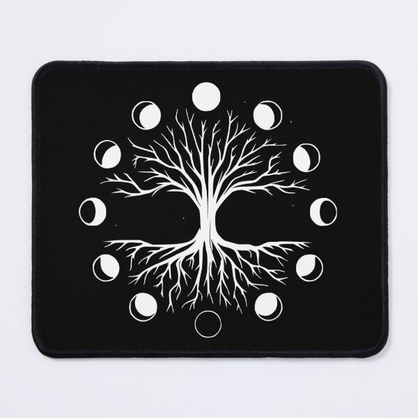 Item preview, Tree of Life Moon Phases Gothic Pagan Graphic White designed and sold by 3rd Eye Perceptions.