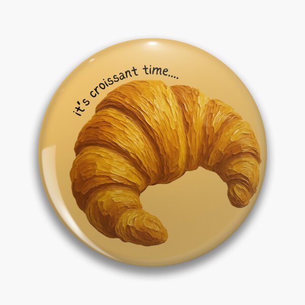 Item preview, It's croissant time fun pastry design designed and sold by ttinkertailor.