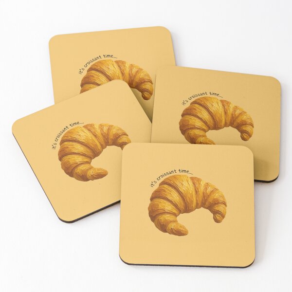 Item preview, It's croissant time fun pastry design designed and sold by ttinkertailor.