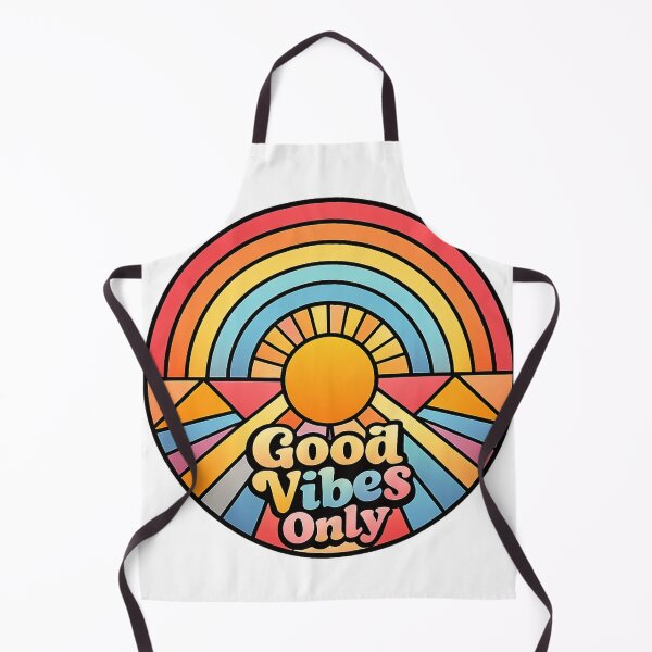 Item preview, Good Vibes Only – Retro Rainbow Sunset Design designed and sold by SoftSproutstu.