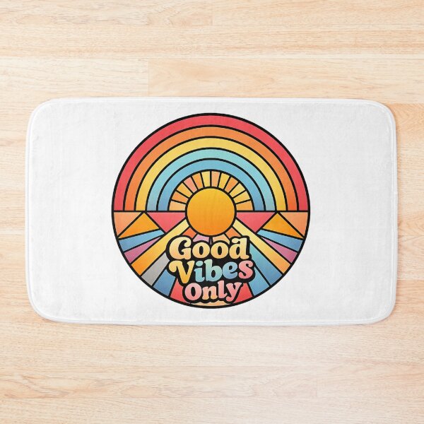Item preview, Good Vibes Only – Retro Rainbow Sunset Design designed and sold by SoftSproutstu.
