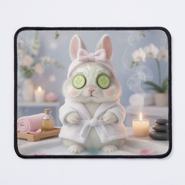 Item preview, Cute Fluffy Bunny in Flower Basket – Soft Pink Peonies and Roses Rabbit designed and sold by lovelistivkaa.