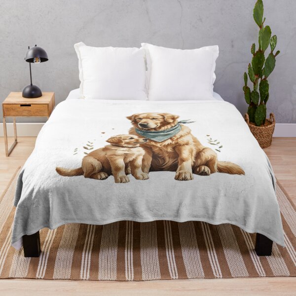 Item preview, Golden Retriever Dog Dad And Puppy Watercolor Father's Day designed and sold by AQUILAKREO.