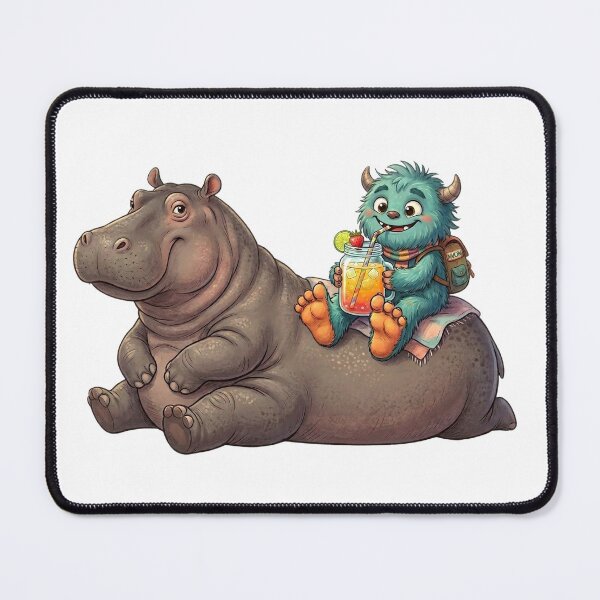 Item preview, Cute Hippo and Little Monster Summer Adventure designed and sold by mikemuchu.