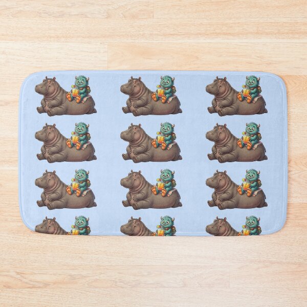 Item preview, Cute Hippo and Little Monster Summer Adventure designed and sold by mikemuchu.
