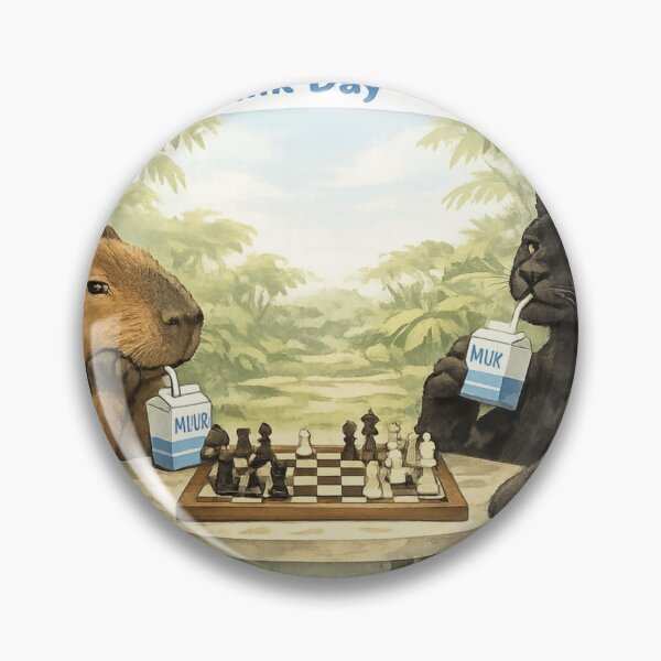 Item preview, World Milk Day Capybara Chess Match designed and sold by sabarinath3421.