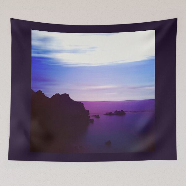 Item preview, Serene Purple Sea at Dusk - Long Exposure designed and sold by Dyrk Wyst Redbubble Shop.
