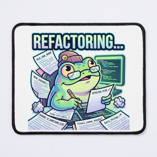 Item preview, Cute Coding Frog Refactoring Code - Funny Programmer Humor designed and sold by Urben Loop.