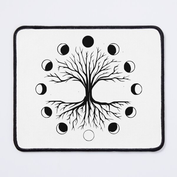 Item preview, Tree of Life Moon Phases Gothic Pagan Graphic Black designed and sold by 3rd Eye Perceptions.