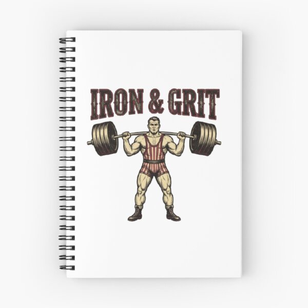 Item preview, Iron & Grit – Old School Strength Vintage designed and sold by PixelStyle Studio.