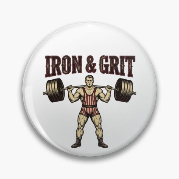 Item preview, Iron & Grit – Old School Strength Vintage designed and sold by PixelStyle Studio.
