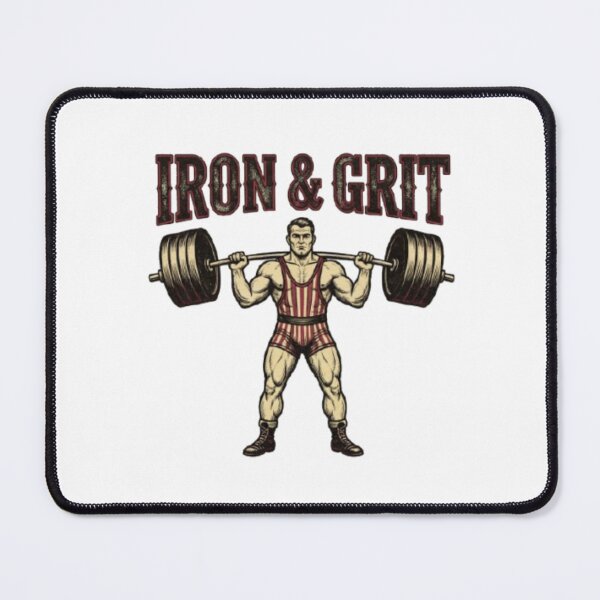 Item preview, Iron & Grit – Old School Strength Vintage designed and sold by PixelStyle Studio.