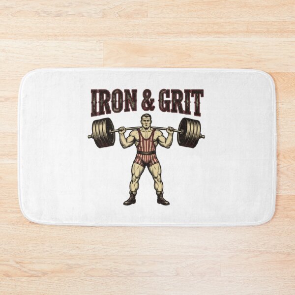 Item preview, Iron & Grit – Old School Strength Vintage designed and sold by PixelStyle Studio.