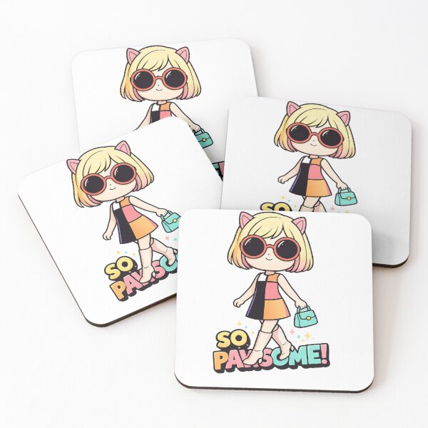 Item preview, So Pawsome – Cute Fashion Cat Girl Illustration designed and sold by SoftSproutstu.