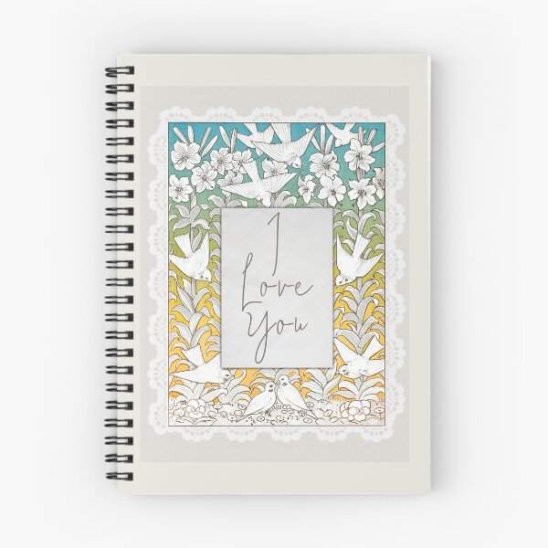Item preview, Vintage Style I LOVE YOU Doves White Lace designed and sold by GlueGunEnergy.