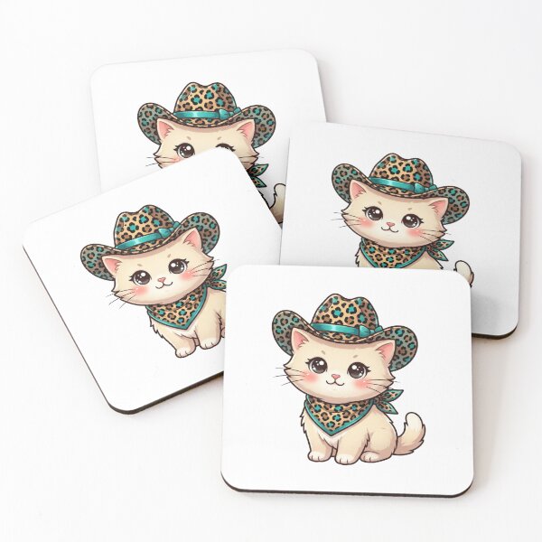 Item preview, Kawaii Western Kitty designed and sold by Blush Meadow Trading Co.
