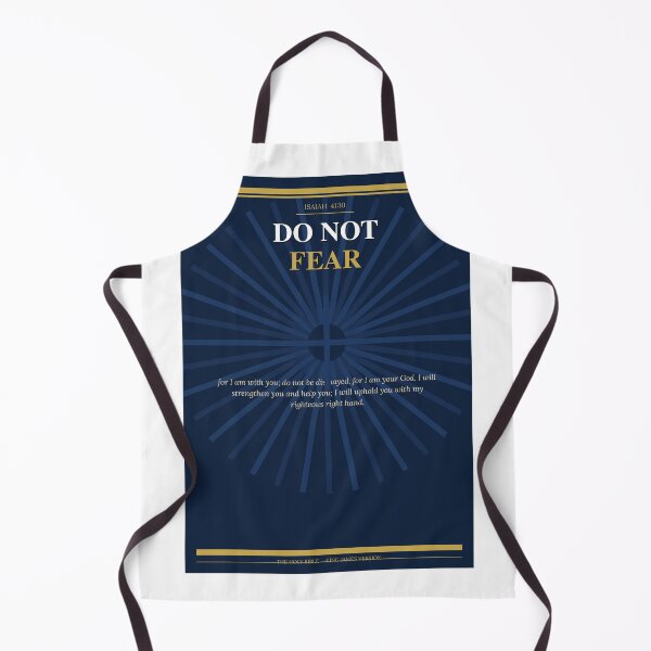 Item preview, Do Not Fear – Isaiah 41:10 | Navy & Gold Bible Verse Wall Art designed and sold by simple-jack-art.