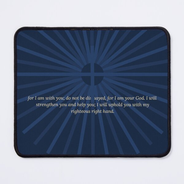 Item preview, Do Not Fear – Isaiah 41:10 | Navy & Gold Bible Verse Wall Art designed and sold by simple-jack-art.