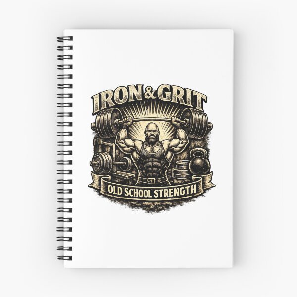 Item preview, Vintage Strongman Iron & Grit Gym Motivation designed and sold by PixelStyle Studio.