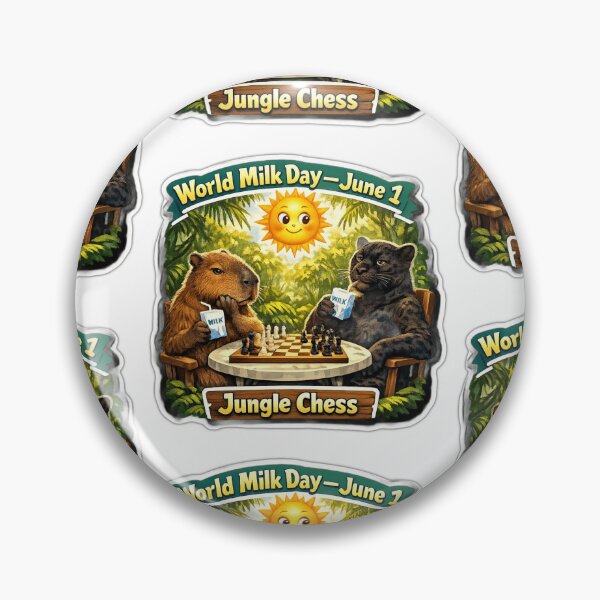 Item preview, World Milk Day Capybara Chess Match designed and sold by SNC3421.