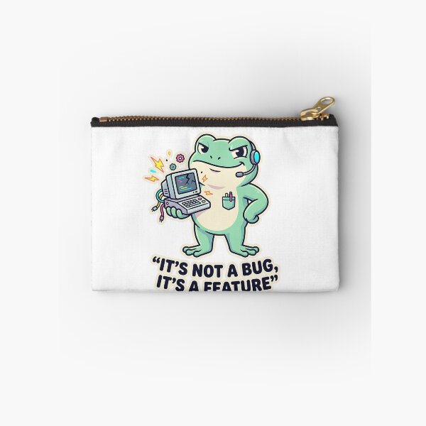 Item preview, Funny Frog Programmer - It's Not A Bug It's A Feature designed and sold by Urben Loop.