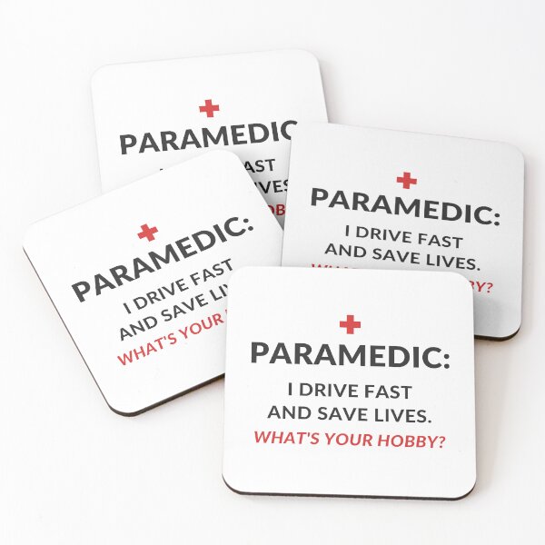 Item preview, Paramedic: I Drive Fast And Save Lives What's Your Hobby - Funny EMT Gift designed and sold by OpenKeyCreate.