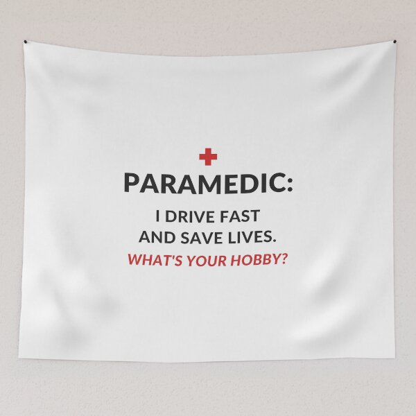 Item preview, Paramedic: I Drive Fast And Save Lives What's Your Hobby - Funny EMT Gift designed and sold by OpenKeyCreate.
