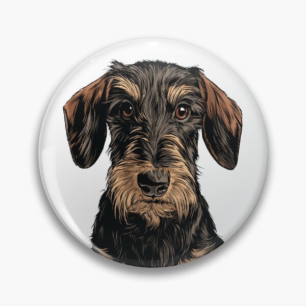 Item preview, Black and Tan Wirehaired Dachshund Dog Illustration designed and sold by whyitsme.