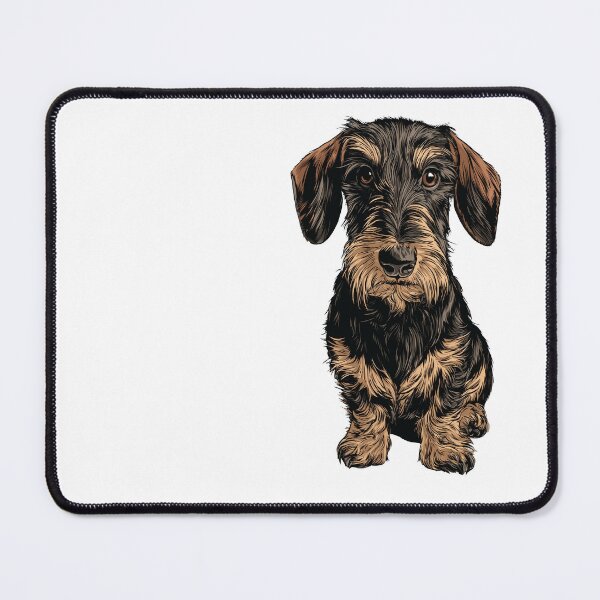 Item preview, Black and Tan Wirehaired Dachshund Dog Illustration designed and sold by whyitsme.