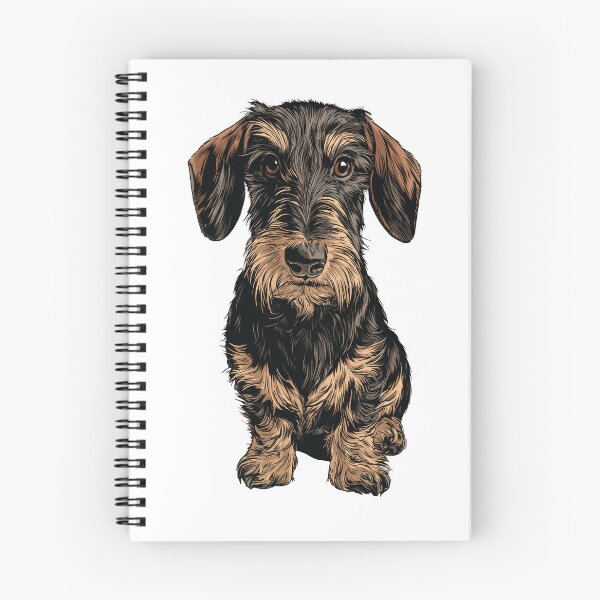 Item preview, Black and Tan Wirehaired Dachshund Dog Illustration designed and sold by whyitsme.
