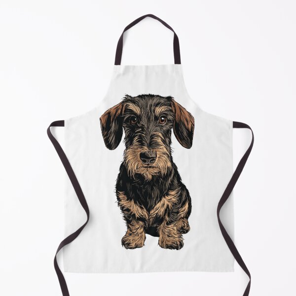 Item preview, Black and Tan Wirehaired Dachshund Dog Illustration designed and sold by whyitsme.