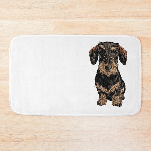 Item preview, Black and Tan Wirehaired Dachshund Dog Illustration designed and sold by whyitsme.