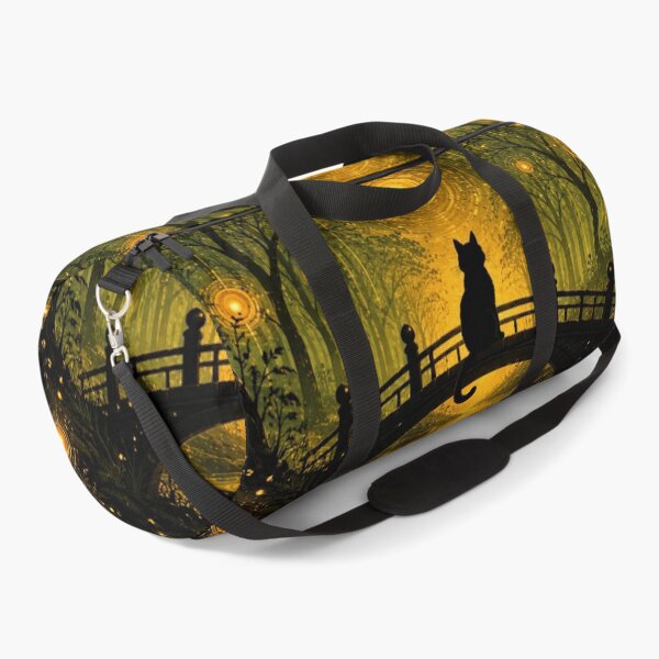 Item preview, Forest of Golden Moons Enchanted Silhouette Dreamscape Black Cat Art designed and sold by Mindworx21.