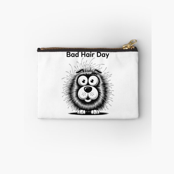 Item preview, Bad Hair Day Funny Fluffy Dog Cartoon | Cute Messy Puppy Design designed and sold by Cool-cat-art.