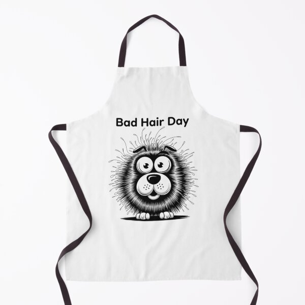 Item preview, Bad Hair Day Funny Fluffy Dog Cartoon | Cute Messy Puppy Design designed and sold by Cool-cat-art.