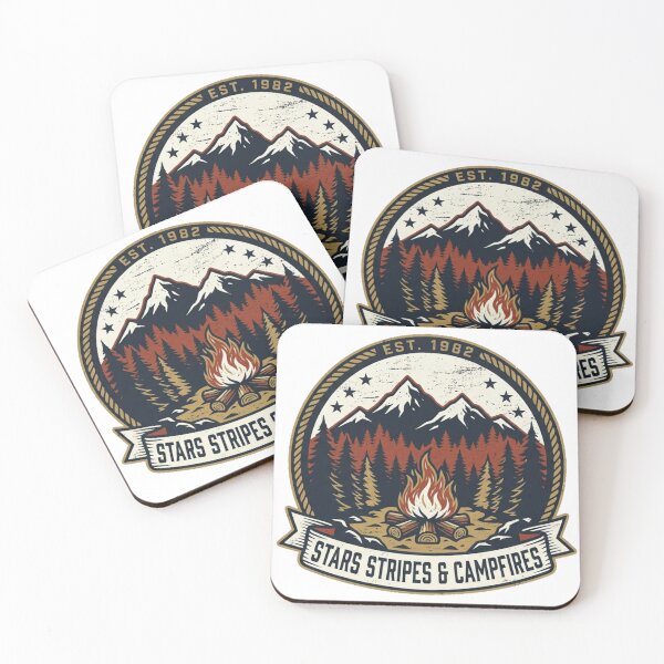 Item preview, Stars Stripes & Campfires Camping Patriotic Shirt designed and sold by JANZEStudio.