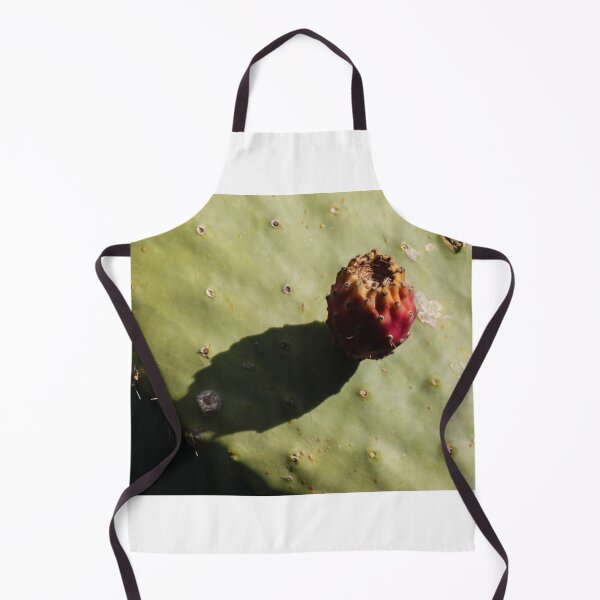 Item preview, Prickly Pear Cactus With Single Fruit Casting Shadow on Sunlit Green Pad designed and sold by Nmallia.