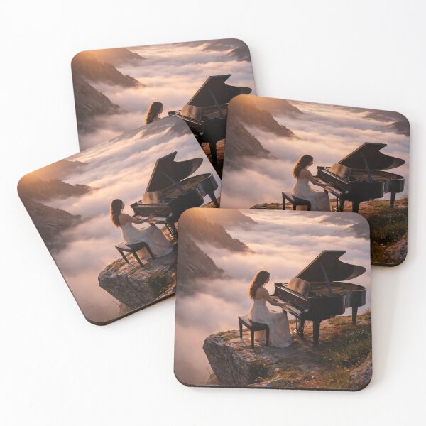 Item preview, Piano Above the Clouds designed and sold by JcAbstractArt.