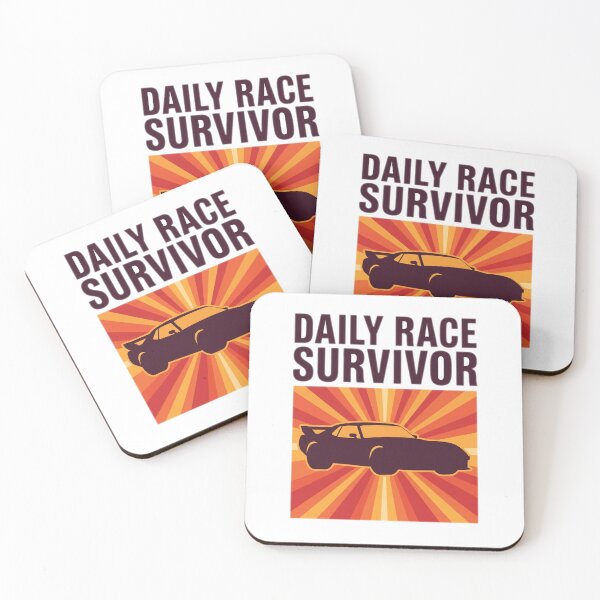 Item preview, Daily Race Survivor - Sim Racing Humor designed and sold by GarageGraphics.
