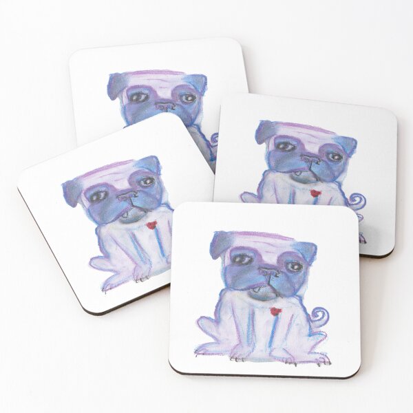 Item preview, Angry lovely pug oil pastel designed and sold by San-shine-arts.