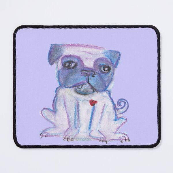 Item preview, Angry lovely pug oil pastel designed and sold by San-shine-arts.