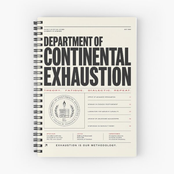 Item preview, Department of Continental Exhaustion – Fake Academic Poster designed and sold by Grand Illusions.