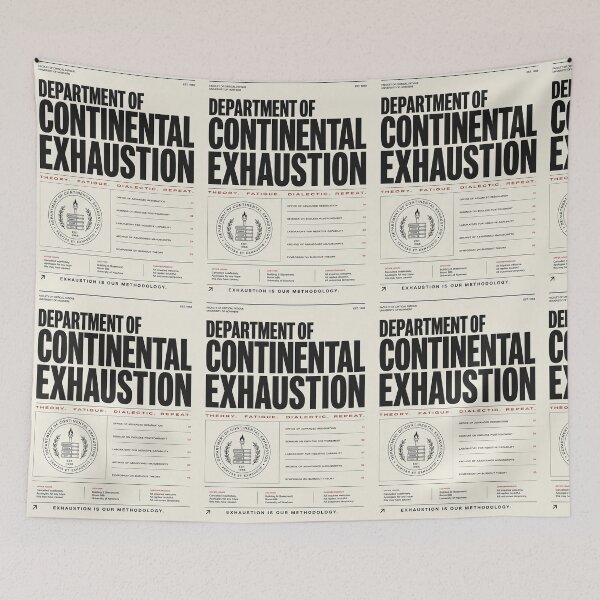 Item preview, Department of Continental Exhaustion – Fake Academic Poster designed and sold by Grand Illusions.