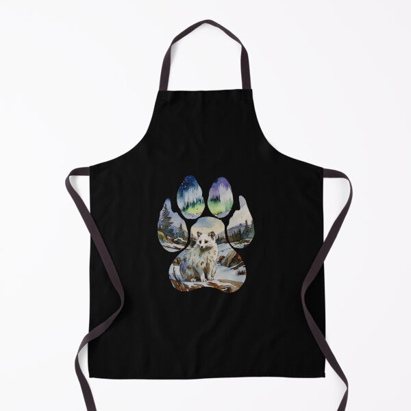 Item preview, Arctic Fox Winter Paw Print Art designed and sold by Timowo Studio | Fine Line Wildlife Art & Modern Nature Graphics.