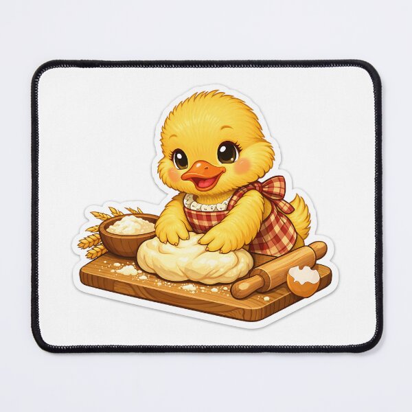 Item preview, Cute Cottagecore Yellow Duckling Kneading Dough Sticker designed and sold by yanejoy.